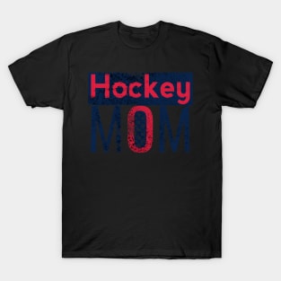 American Hockey Mom in Red and Blue T-Shirt